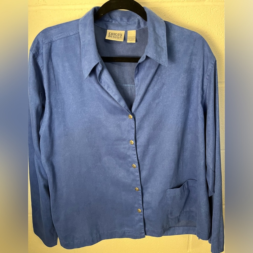 Chico's Casual Blue Button Down Shirt